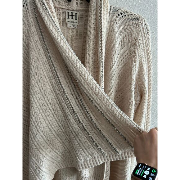 Haute Hippie Open Front Cardigan Chain detail Size XS - Picture 4 of 5